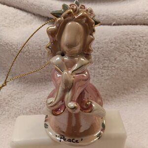 NIB (*): VINTAGE CLAYWORKS CERAMIC ORNAMENT "Peac / Teal" - SA20298